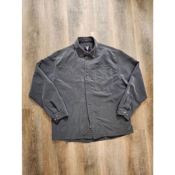 ScotteVest TEC Shirt Mens Large Grey snap Button Up Multi Pocket Cargo READ** - Picture 1 of 13